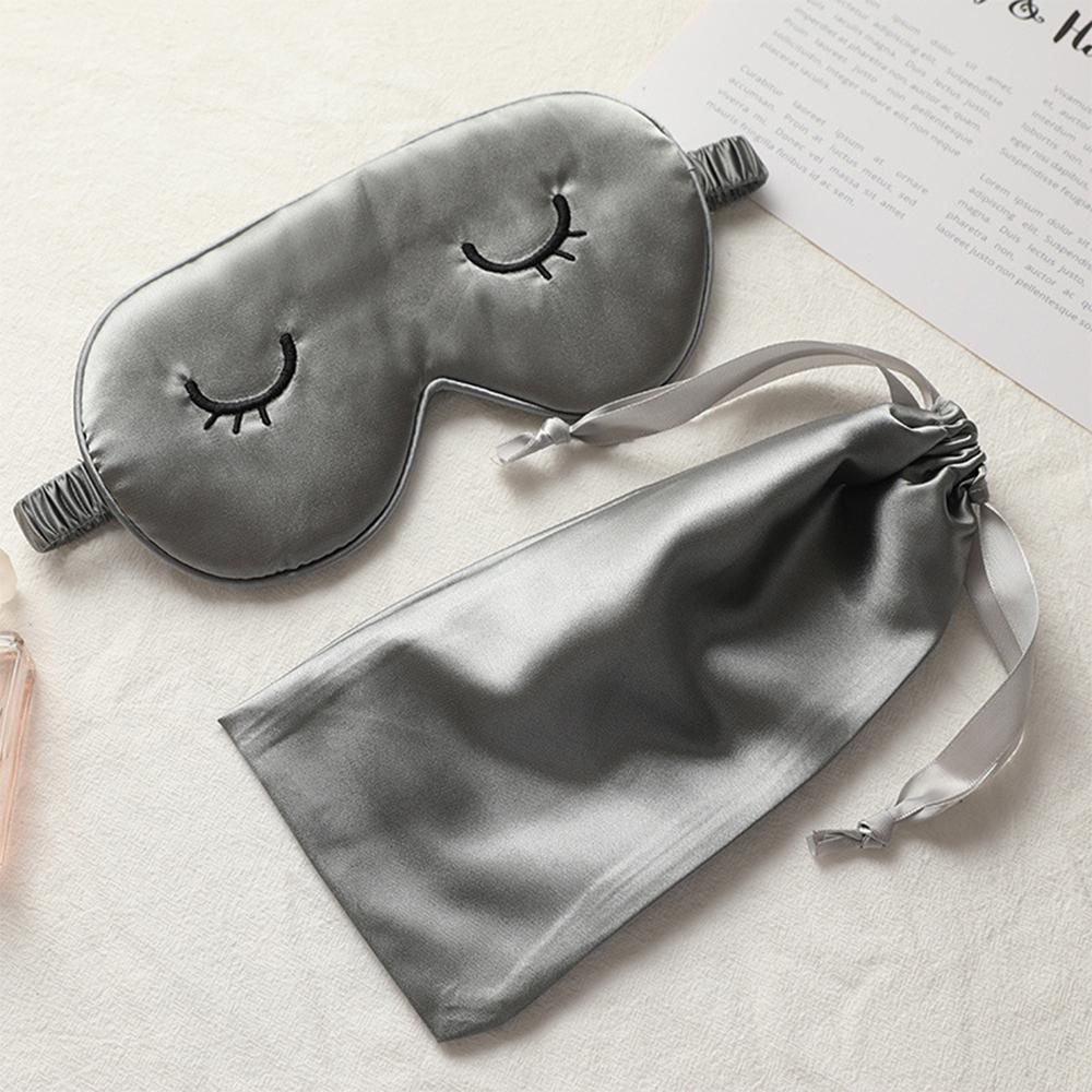 Silk Sleeping Eye Mask For Women Men Elastic Band Cute Sleep Eye Night Cover Mask Bandage Antifaz Para Dormir Travel Blindfold