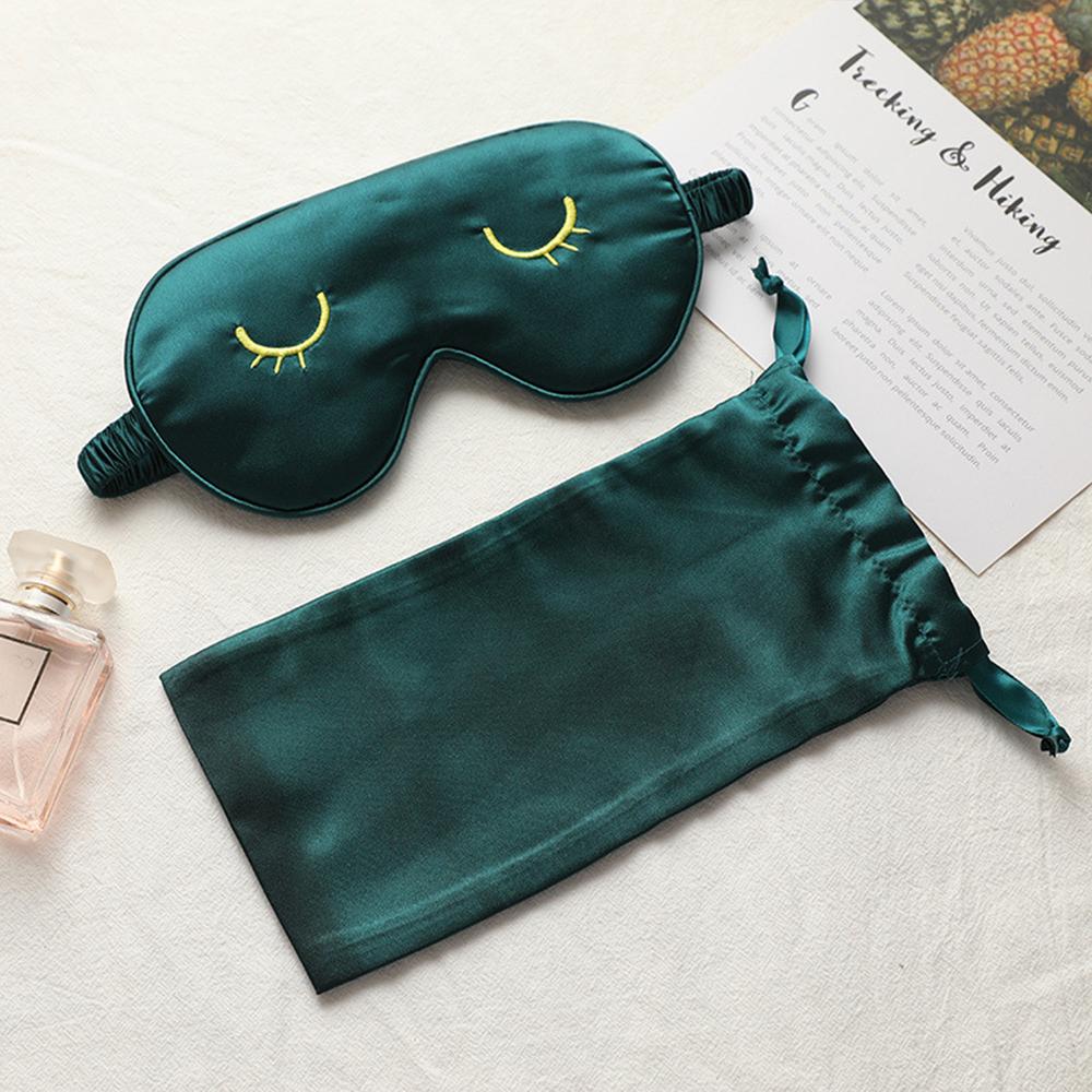 Silk Sleeping Eye Mask For Women Men Elastic Band Cute Sleep Eye Night Cover Mask Bandage Antifaz Para Dormir Travel Blindfold